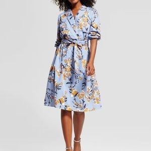 Who What Wear Dress Floral Blue Size XS